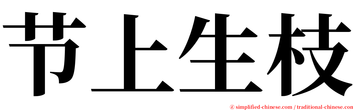 节上生枝 serif font