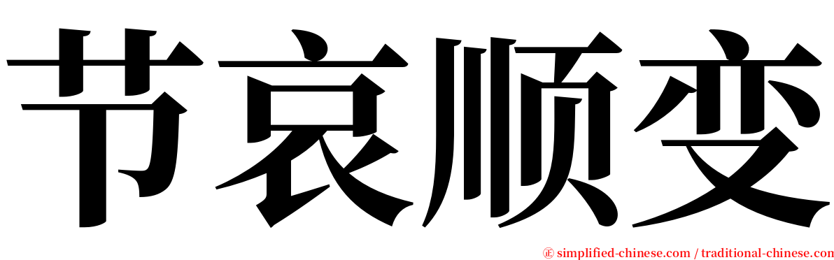 节哀顺变 serif font