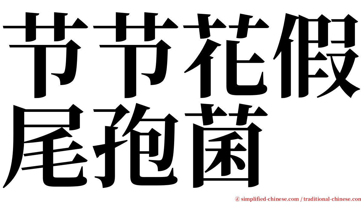 节节花假尾孢菌 serif font