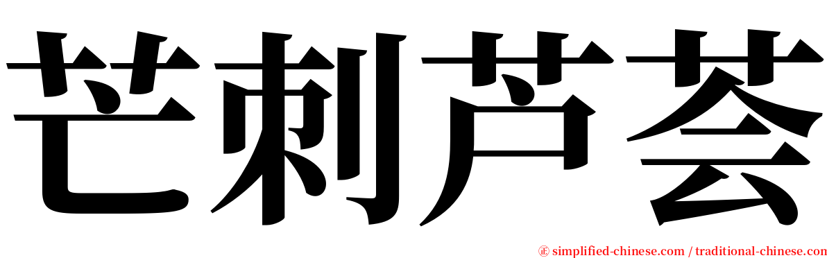 芒刺芦荟 serif font