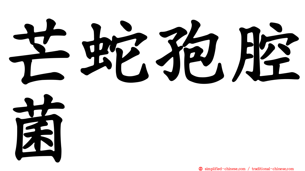 芒蛇孢腔菌