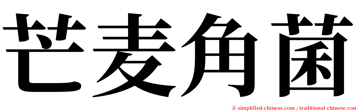 芒麦角菌 serif font