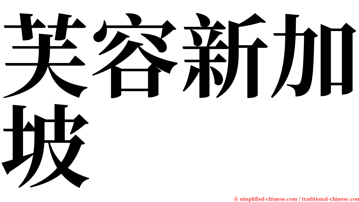 芙容新加坡 serif font