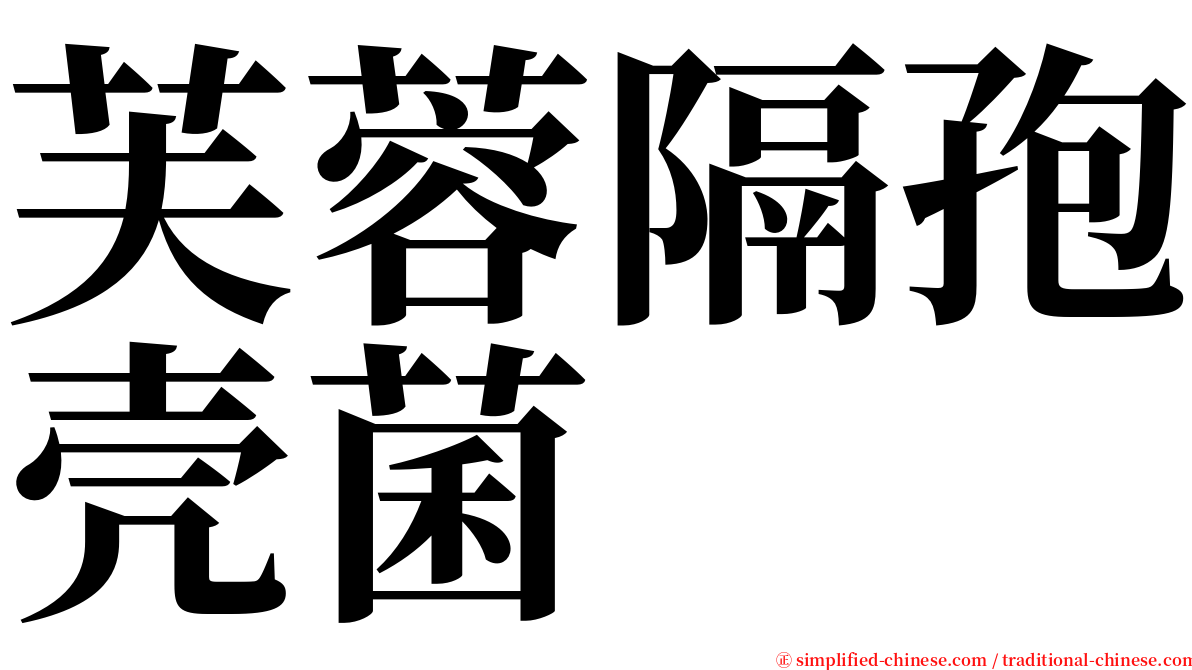 芙蓉隔孢壳菌 serif font