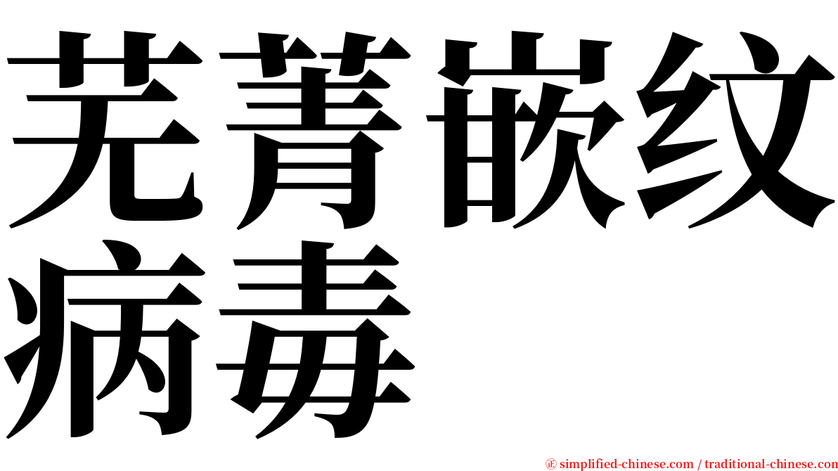 芜菁嵌纹病毒 serif font