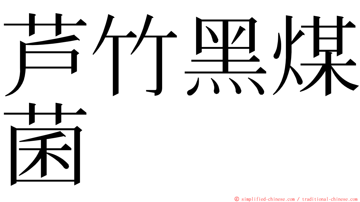 芦竹黑煤菌 ming font