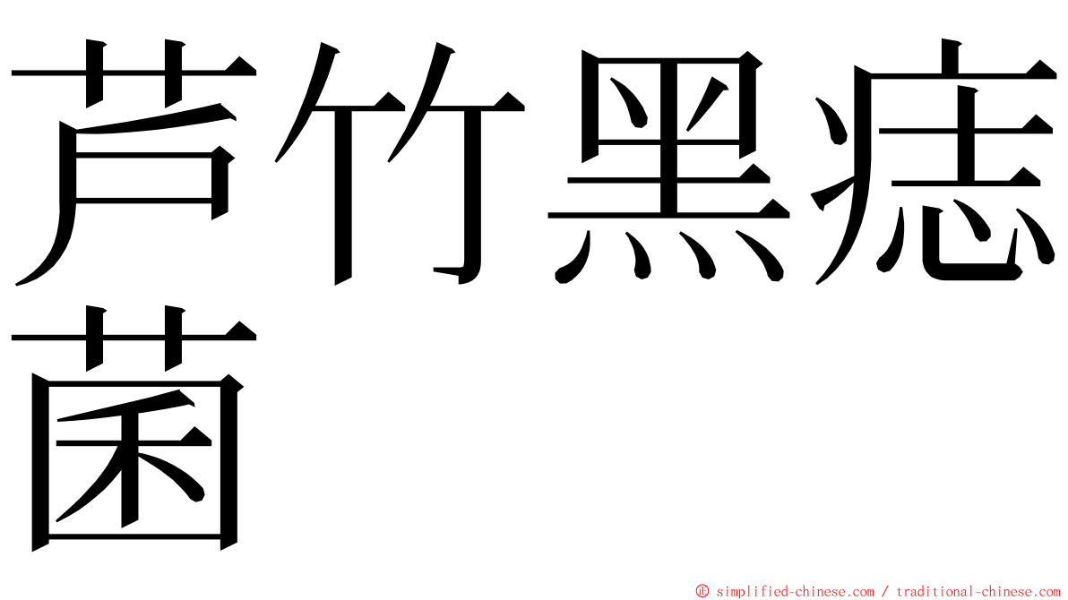 芦竹黑痣菌 ming font