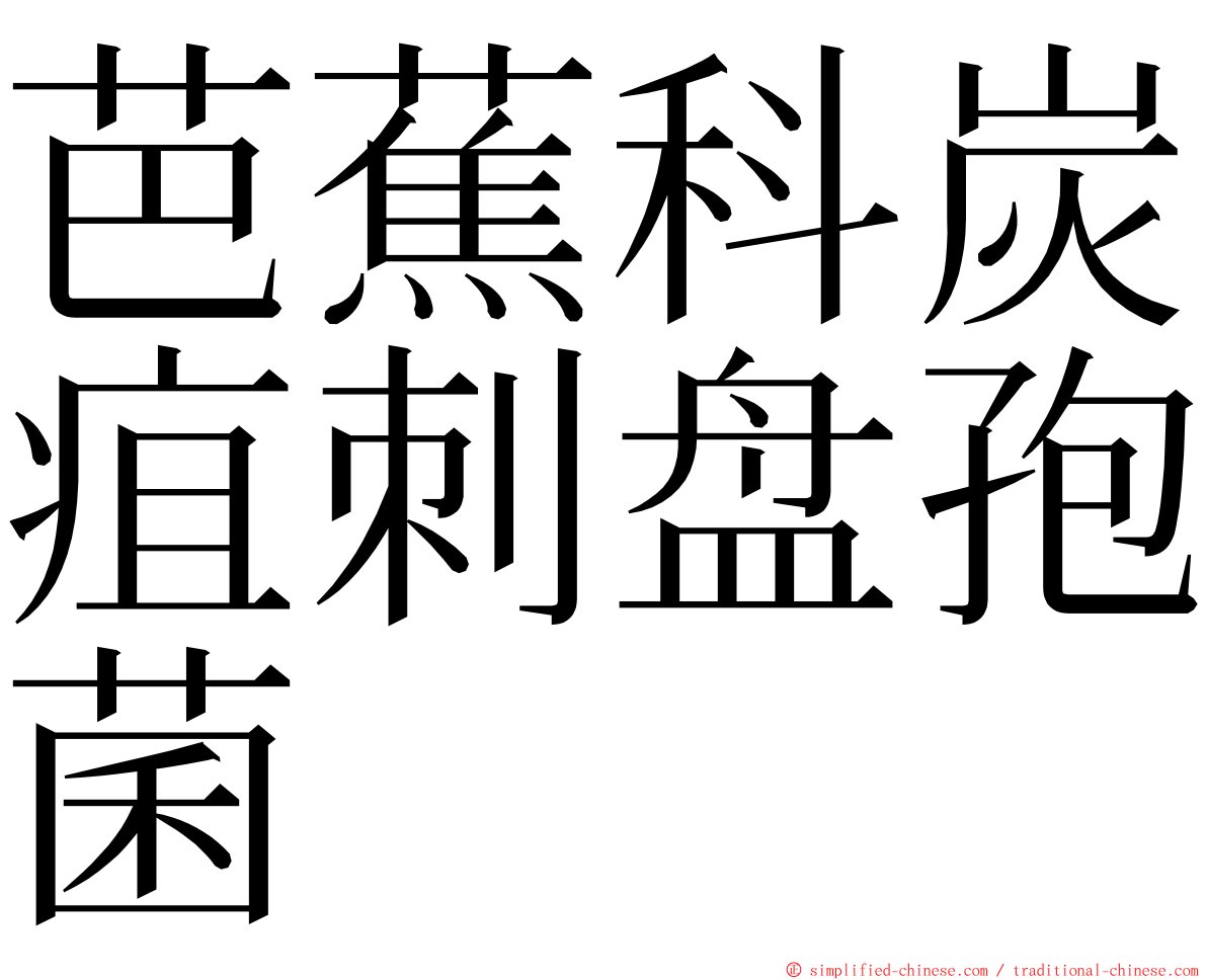 芭蕉科炭疽刺盘孢菌 ming font