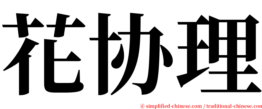 花协理 serif font