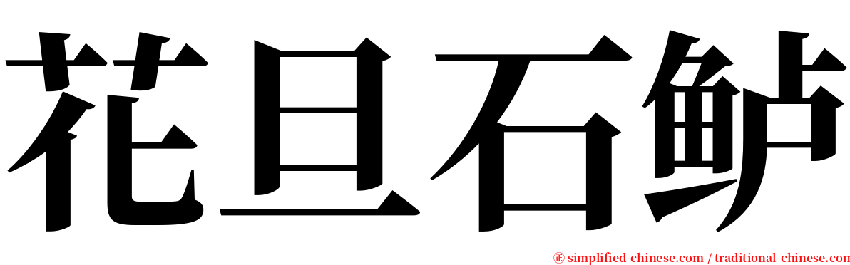 花旦石鲈 serif font