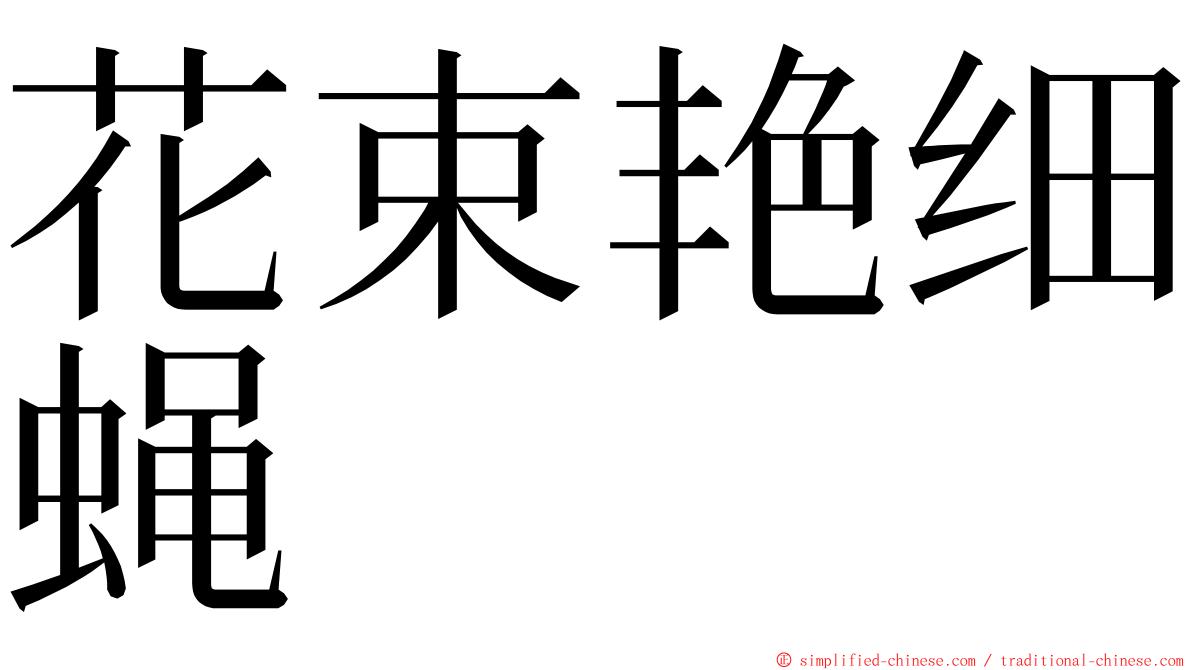 花束艳细蝇 ming font