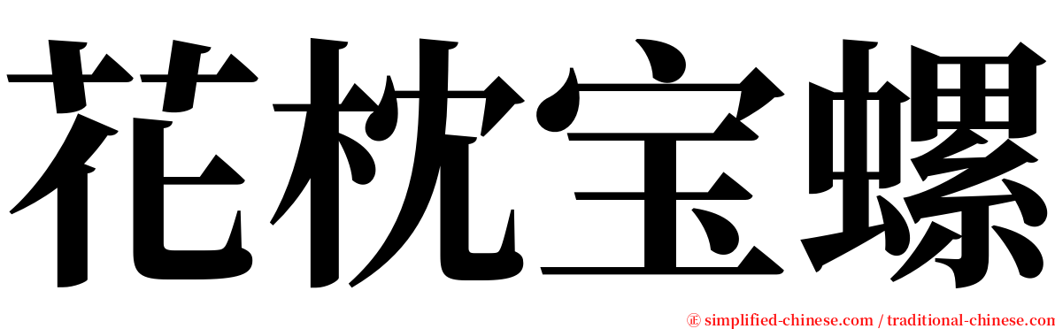 花枕宝螺 serif font