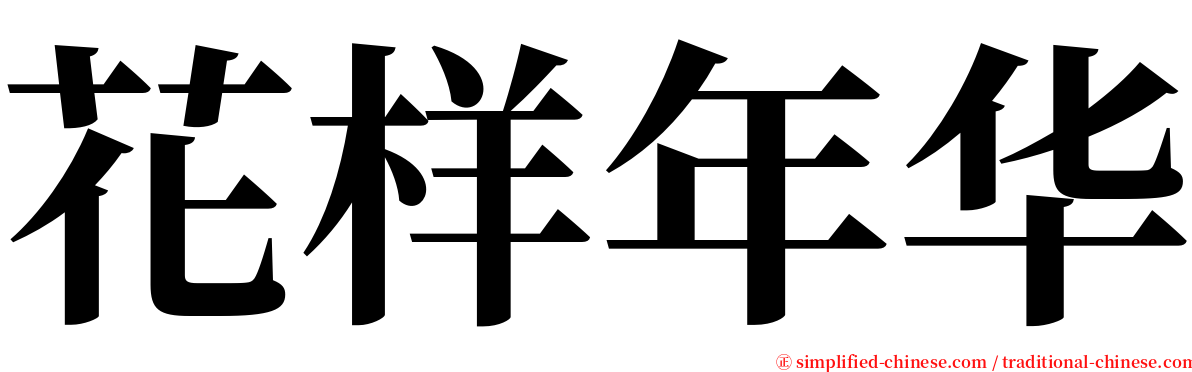 花样年华 serif font