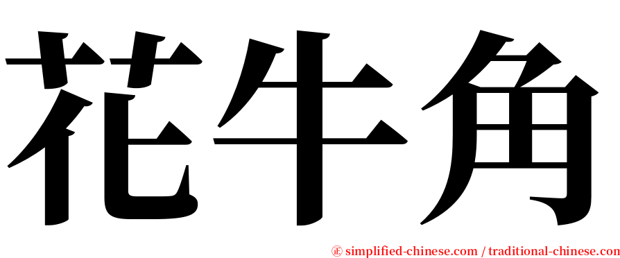 花牛角 serif font