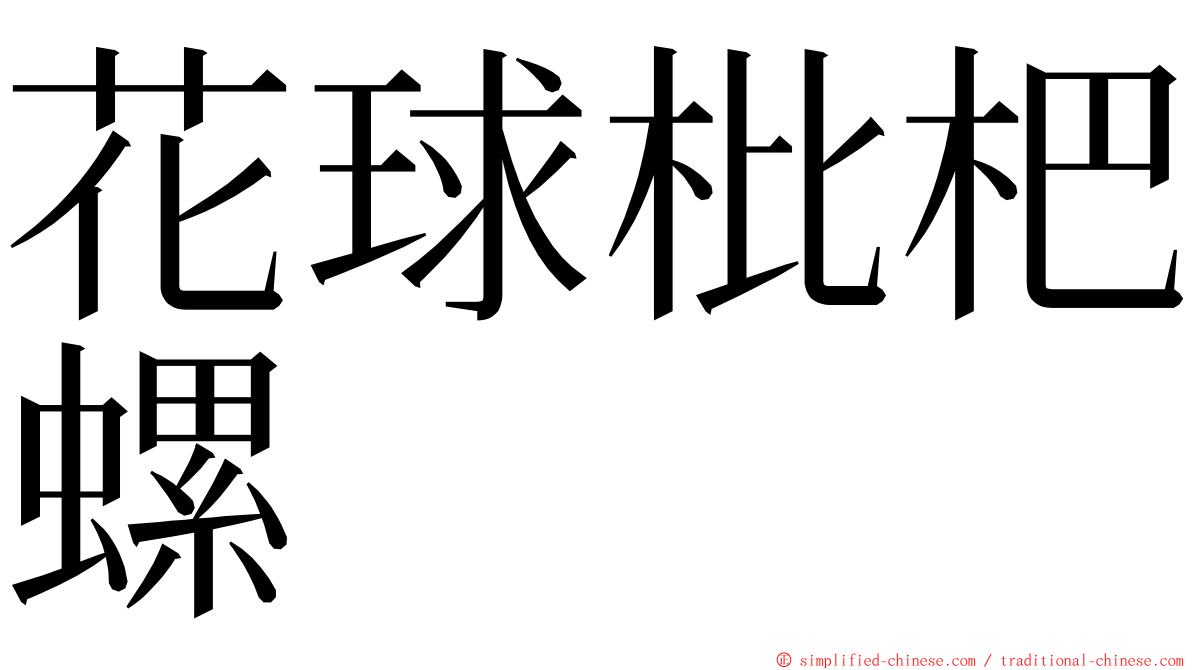 花球枇杷螺 ming font