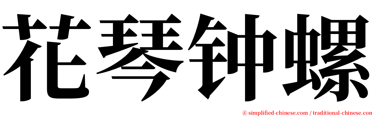 花琴钟螺 serif font