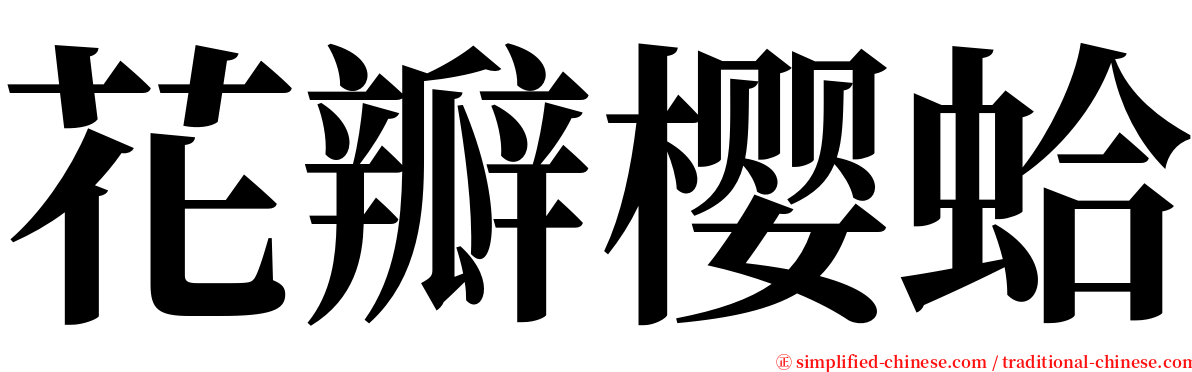 花瓣樱蛤 serif font