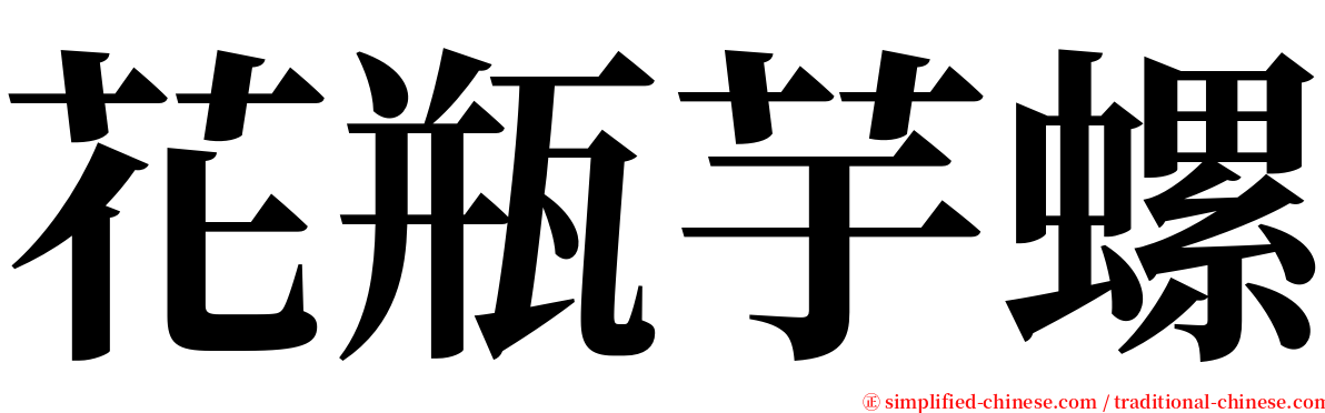 花瓶芋螺 serif font