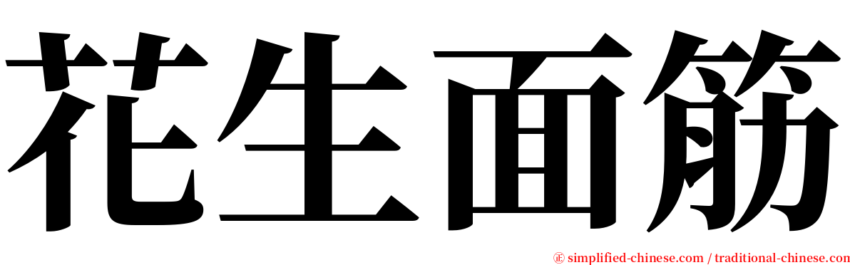 花生面筋 serif font