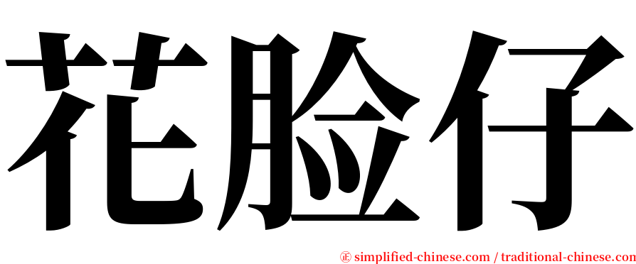 花脸仔 serif font