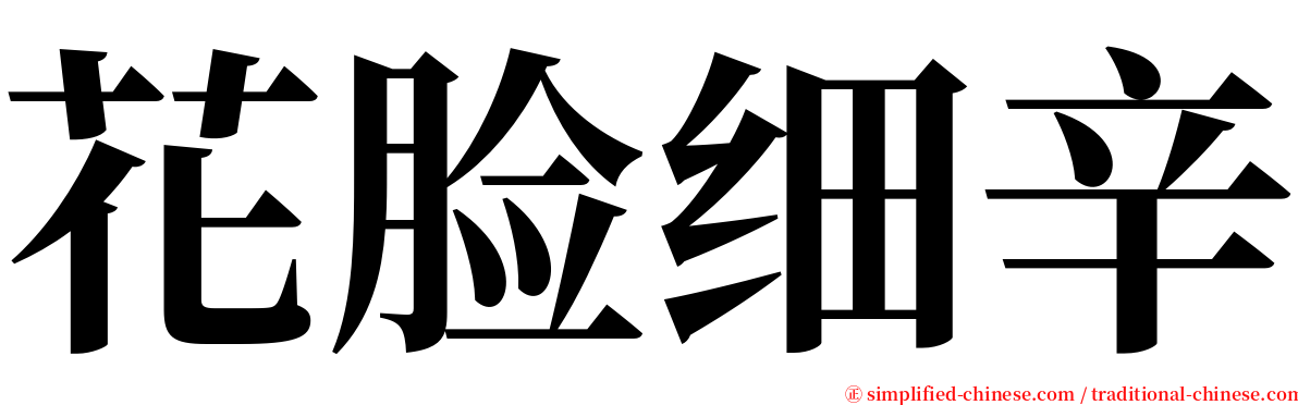 花脸细辛 serif font