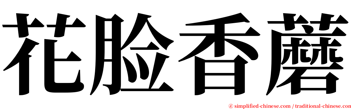 花脸香蘑 serif font