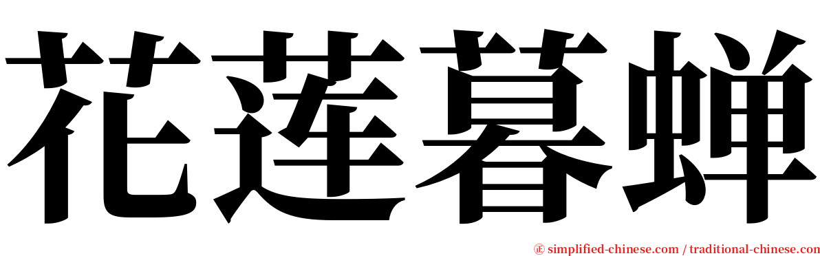 花莲暮蝉 serif font