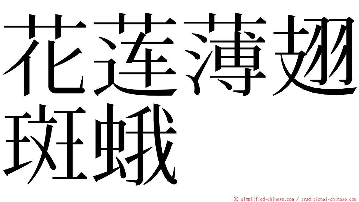 花莲薄翅斑蛾 ming font