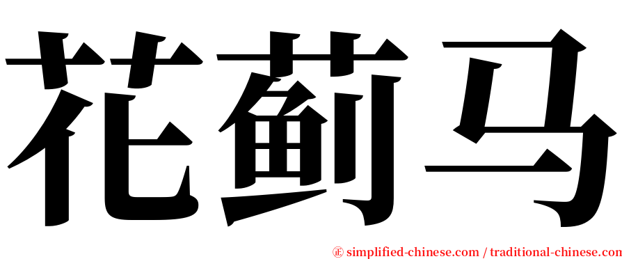 花蓟马 serif font