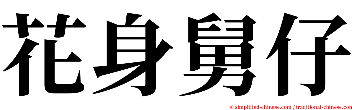 花身舅仔 serif font