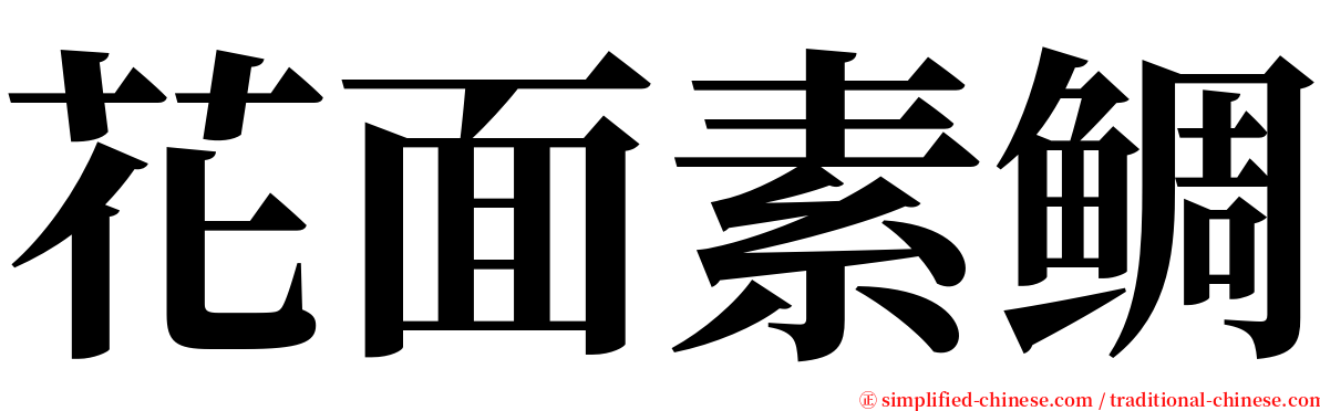 花面素鲷 serif font