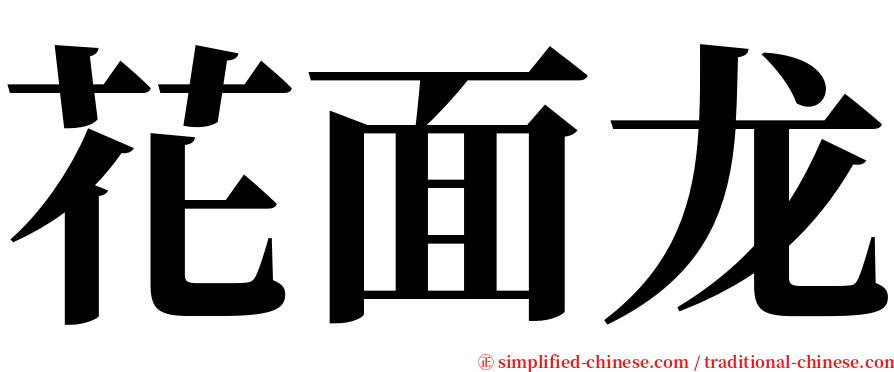 花面龙 serif font