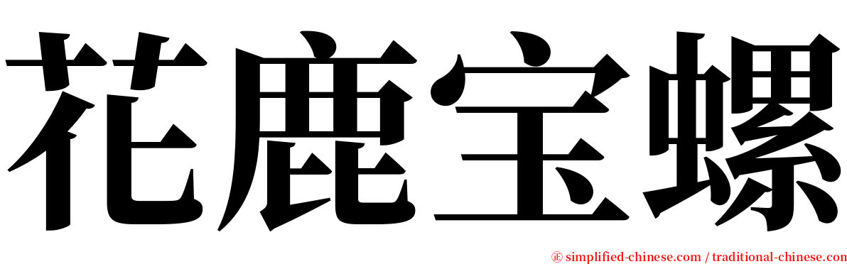 花鹿宝螺 serif font