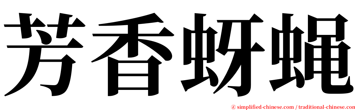 芳香蚜蝇 serif font