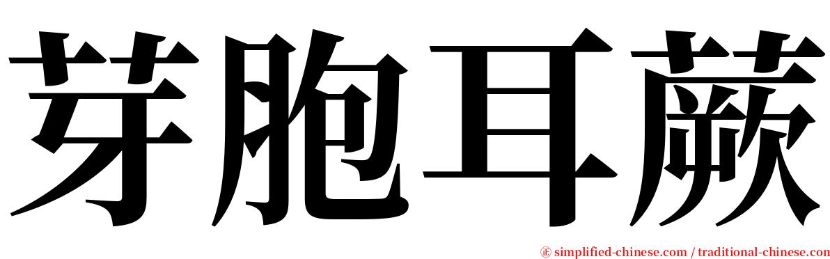 芽胞耳蕨 serif font