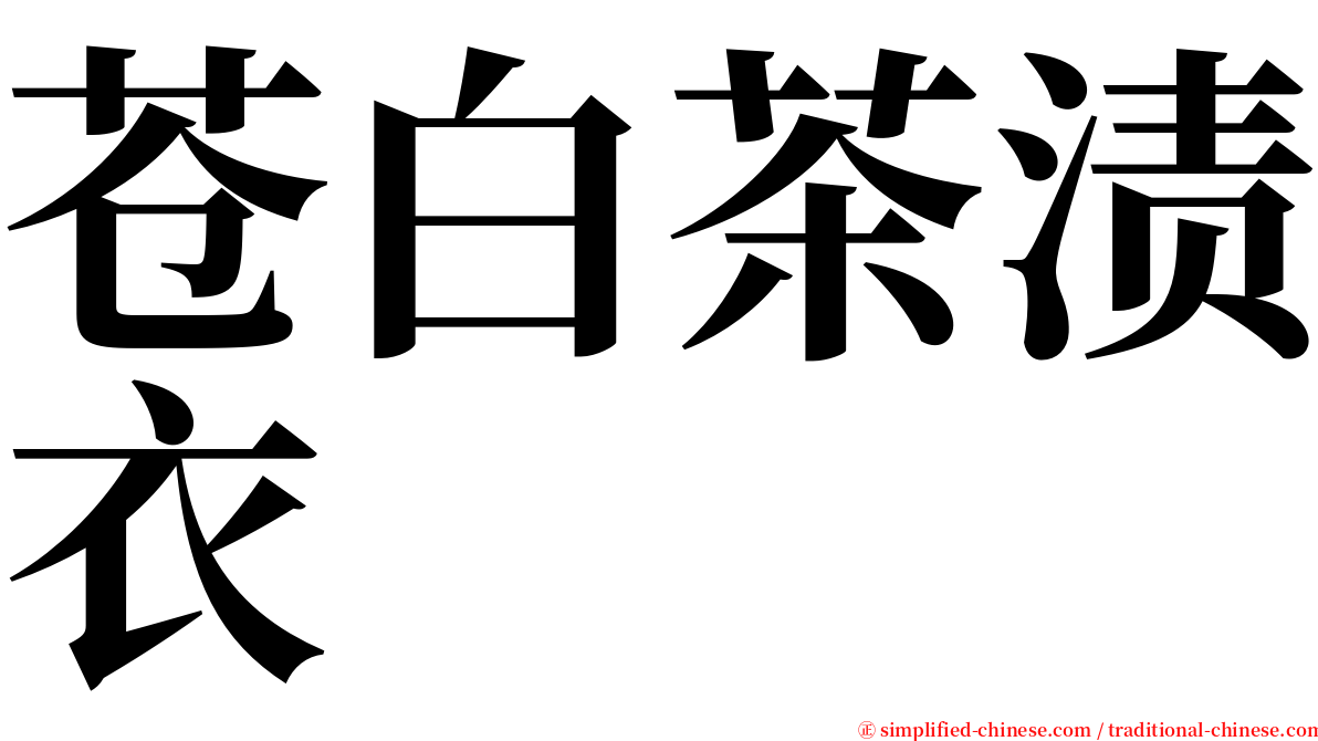 苍白茶渍衣 serif font