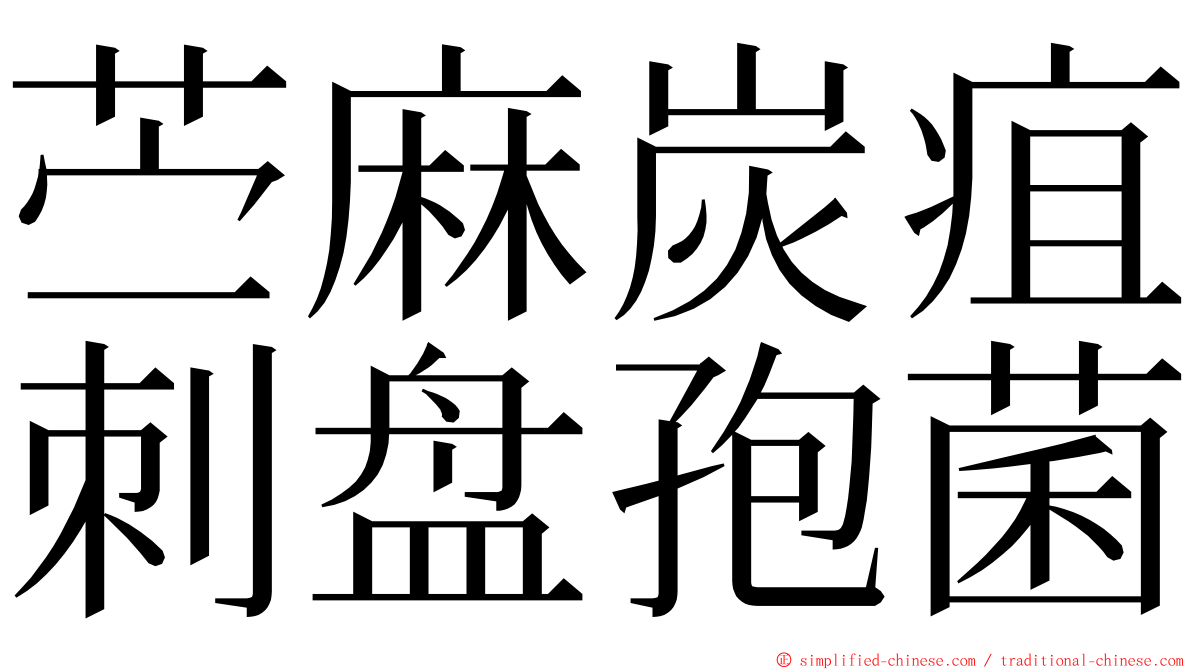 苎麻炭疽刺盘孢菌 ming font