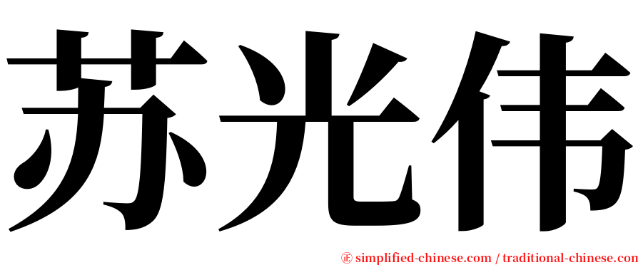 苏光伟 serif font