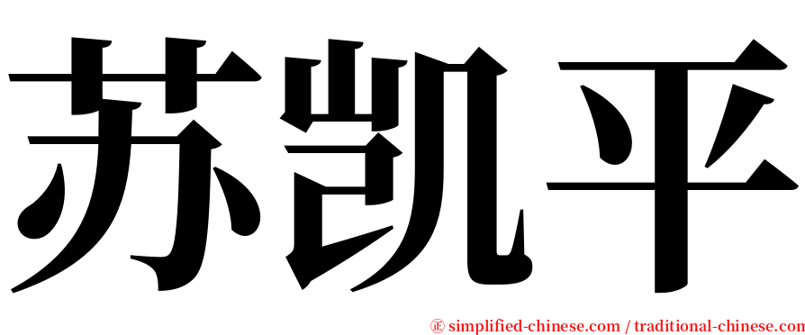 苏凯平 serif font