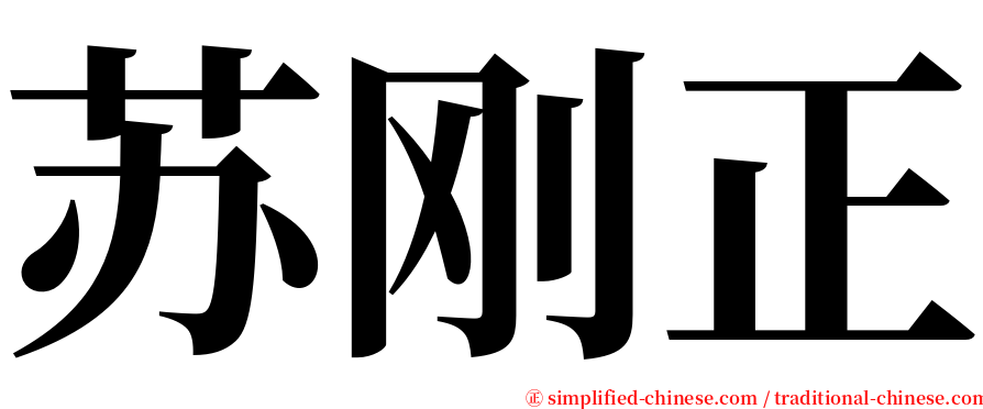 苏刚正 serif font