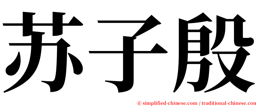 苏子殷 serif font