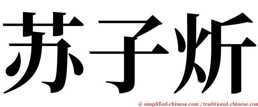 苏子炘 serif font