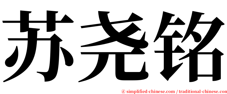 苏尧铭 serif font