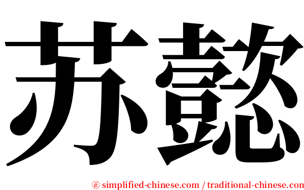 苏懿 serif font