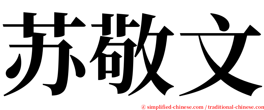 苏敬文 serif font