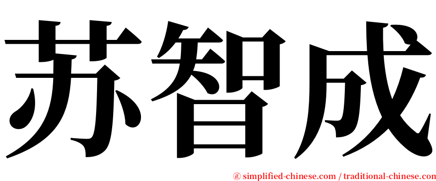 苏智成 serif font