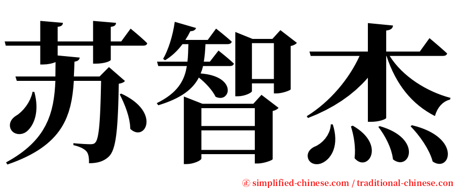 苏智杰 serif font