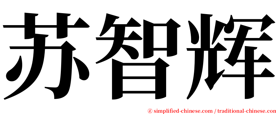 苏智辉 serif font