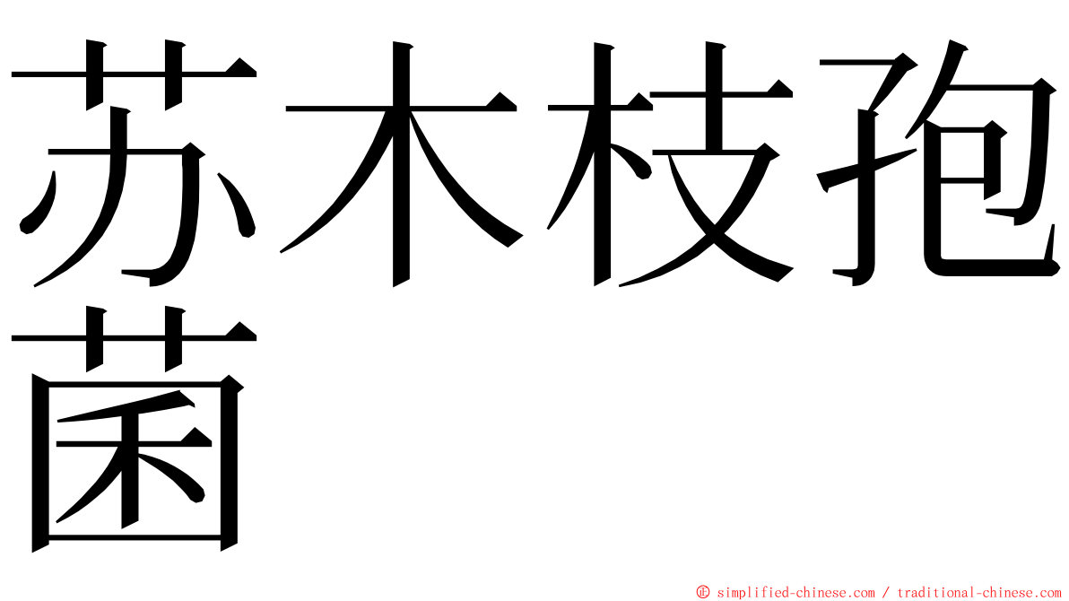 苏木枝孢菌 ming font