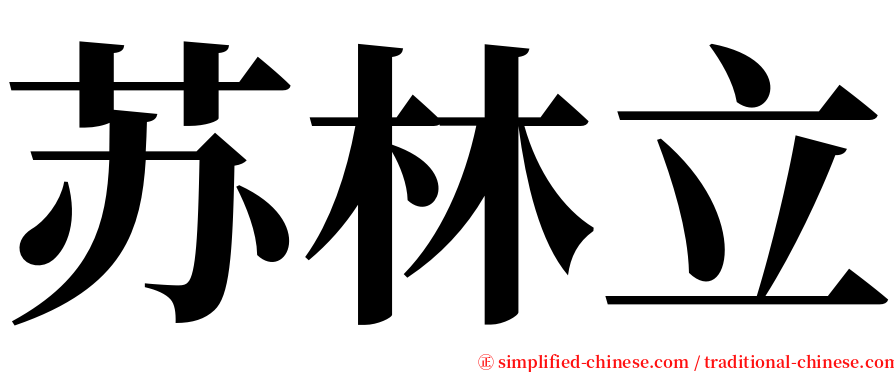 苏林立 serif font